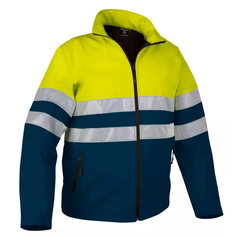 Chaqueta Softshell Alta Visibilidad Storm Amarillo Flúor/Azul Marino