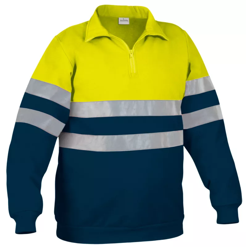 Sudadera Alta Visibilidad Road Adulto Amarillo Flúor/Azul Marino