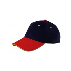 Gorra Sándwich Adulto Azul Marino/Rojo/Amarillo