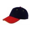 Gorra Sándwich Adulto Azul Marino/Rojo/Amarillo